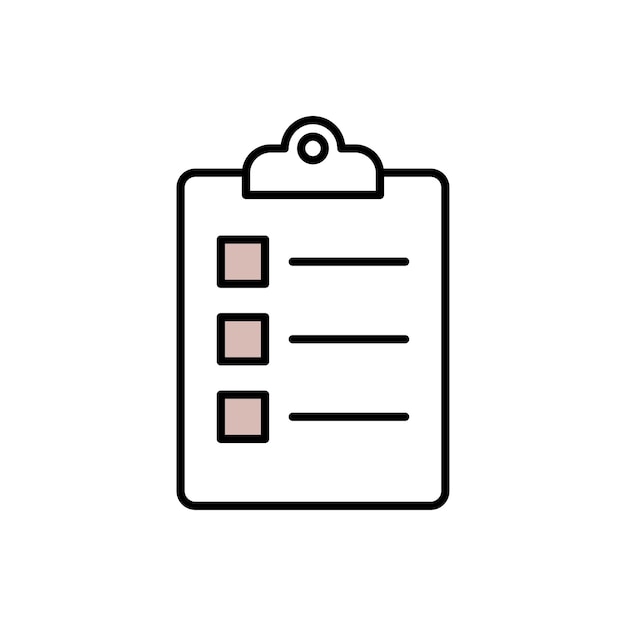 Clipboard Icon Vector Design Template
