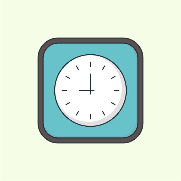 Clock icon icon related to design elements suitable for web site app user interfaceselement printable etc flat icon style simple vector design editable