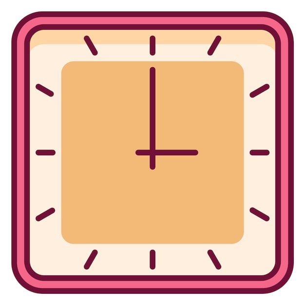 Clock icon Office or home wall furniture symbol