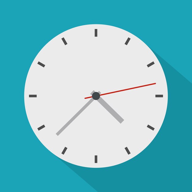 Clock modern icon Flat illustration of clock modern vector icon for web