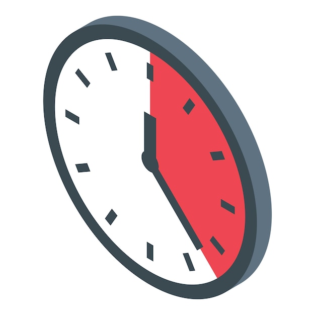 Clock showing deadline approaching with red area