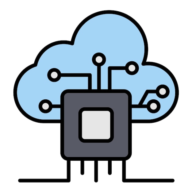 Cloud Based Architecture Flat Illustration