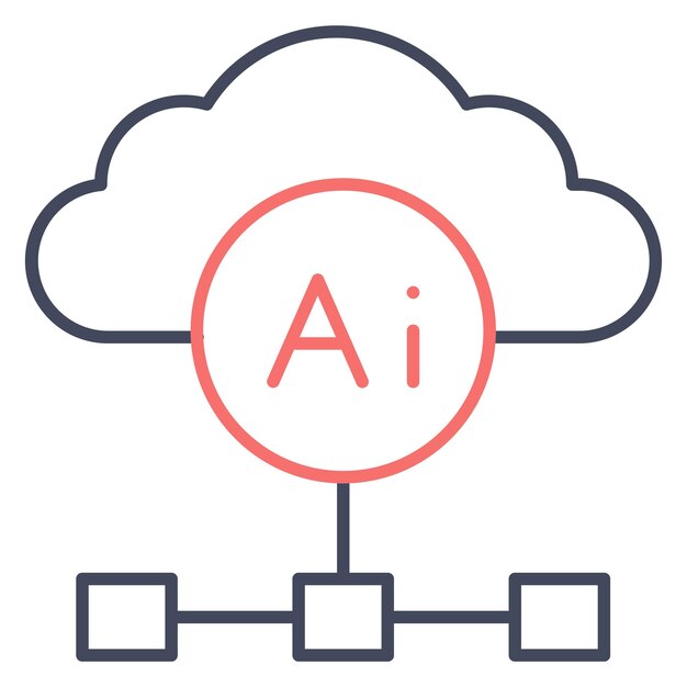 Cloud Based Architecture Vector Illustration Style