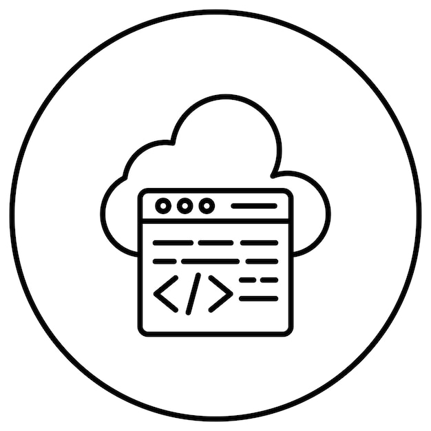 Cloud Coding icon vector image Can be used for Computer Programming