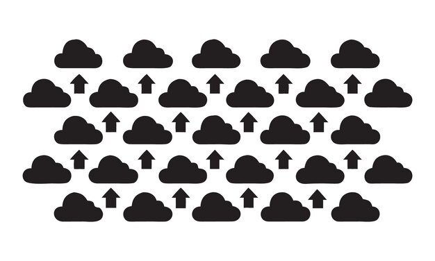Cloud Computing and Data Upload Concept with Vector Design
