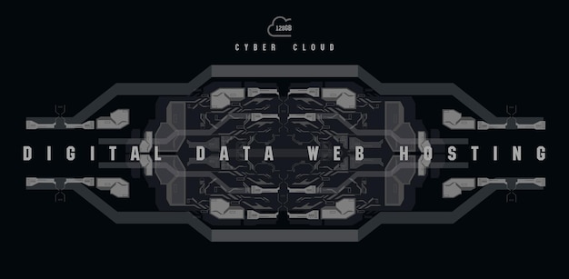 Cloud computing and innovation concept with HUD elements Storage data online data backup Internet Technology Business concept Online connection futuristic concept System tech innovation