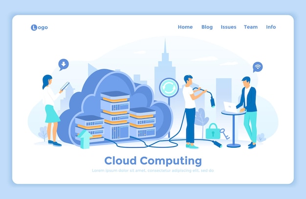 Cloud computing and system resources data storage hosting connection 3d servers in a big cloud