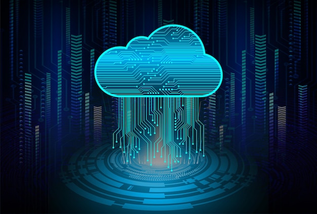 cloud computing circuit future technology concept background