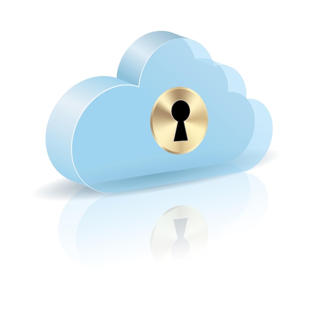 Cloud computing concept design. Isolated on white background.