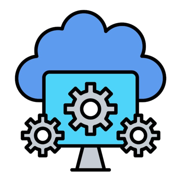 Cloud Computing Flat Illustration