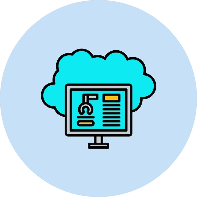 Cloud Computing Flat Illustration