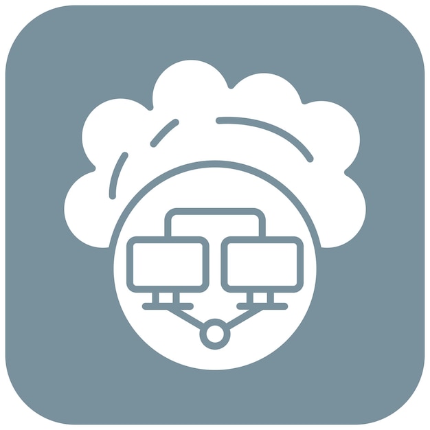 cloud computing icon vector image can be used for web hosting