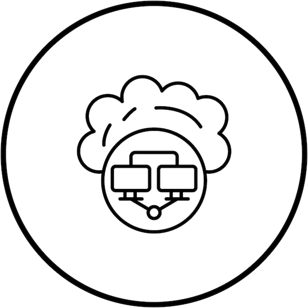 cloud computing icon vector image can be used for web hosting