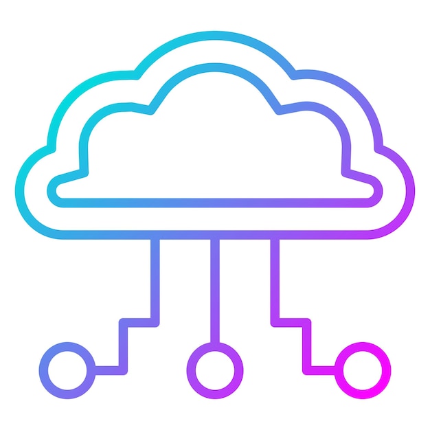 Cloud Computing vector icon Can be used for Web Hosting iconset