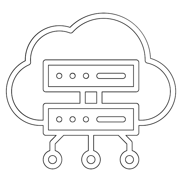 Cloud Computing vector icon illustration of Smart City iconset