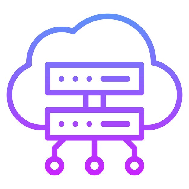 Cloud Computing vector icon illustration of Smart City iconset