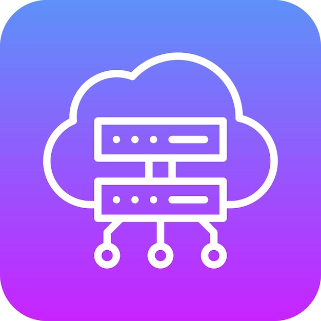 cloud computing vector icon illustration of smart city iconset