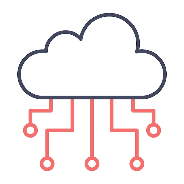 cloud computing vector illustration style