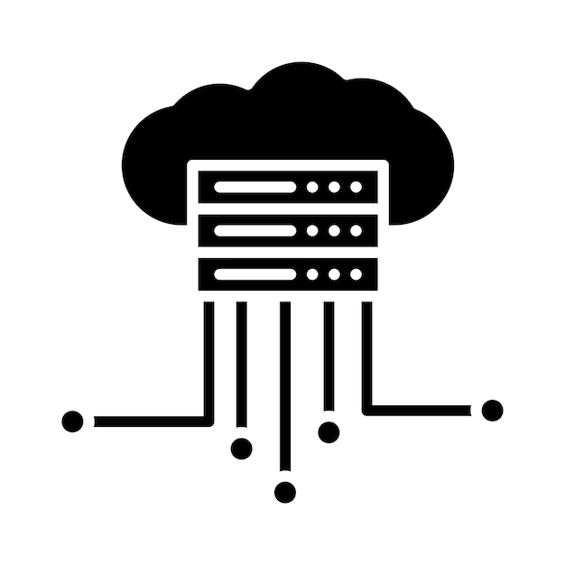 Cloud Computing Vector Illustration Style