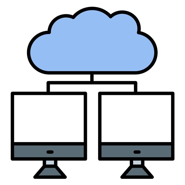 cloud computing vector illustration style