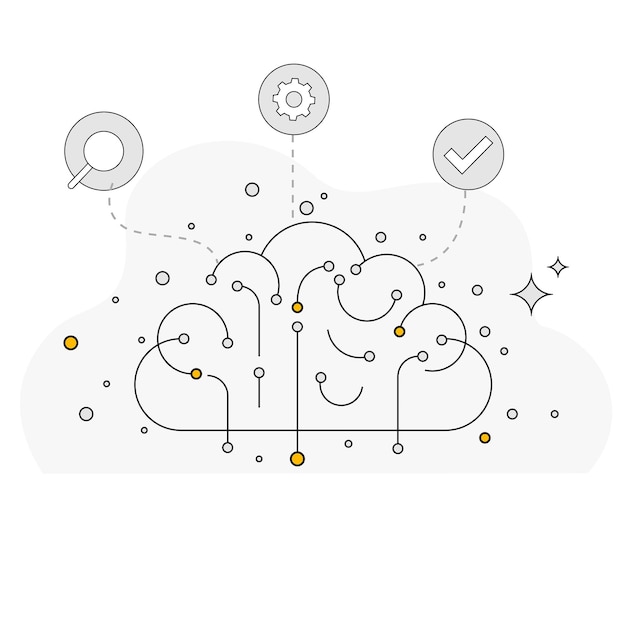 Cloud computing web illustration theme or layout