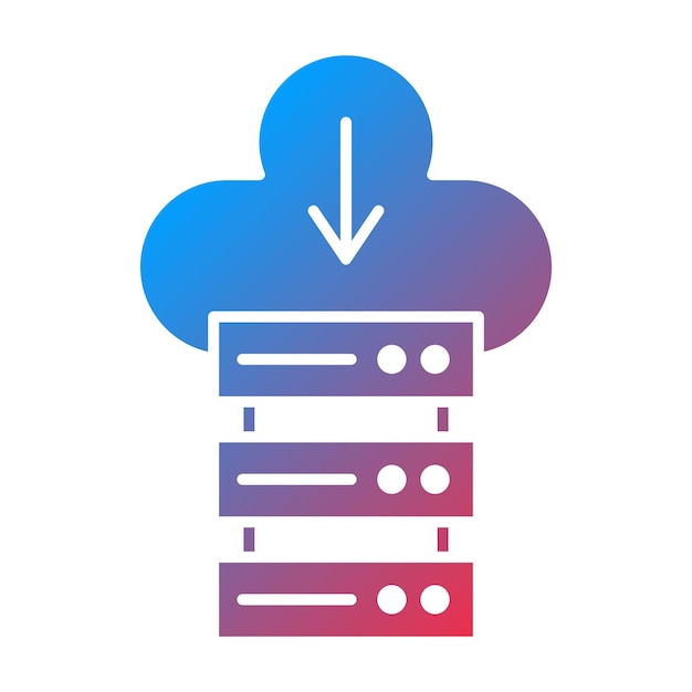 cloud database icon vector image can be used for web hosting