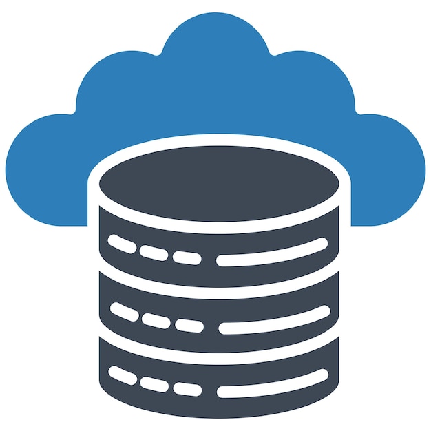 cloud database vector illustration style