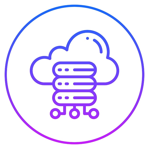 Cloud Database Vector Illustration