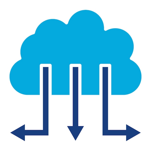 Cloud Distribution Duotone Illustration