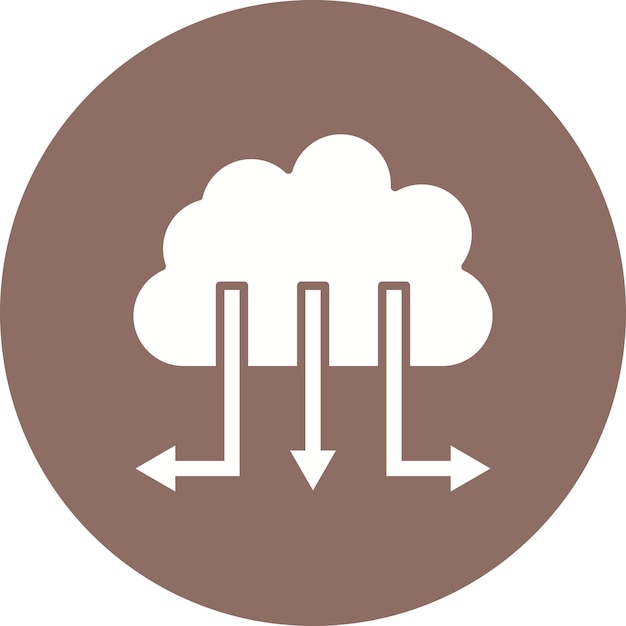 Cloud Distribution icon vector image Can be used for Networking and Data Sharing