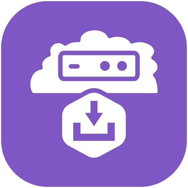 Cloud Download vector icon illustration of Cloud Computing iconset