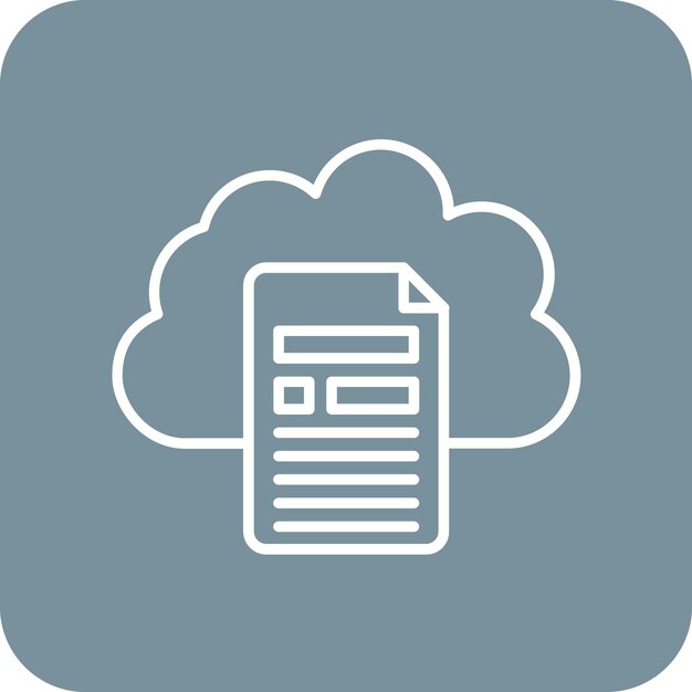 Cloud File icon vector image Can be used for Networking and Data Sharing