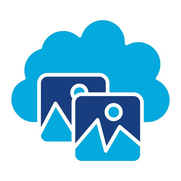 Cloud Images Duotone Illustration