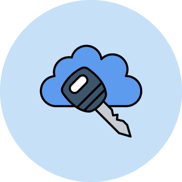 Cloud Key Flat Illustration