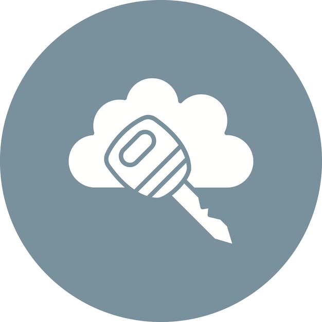 Cloud Key icon vector image Can be used for Cloud Computing
