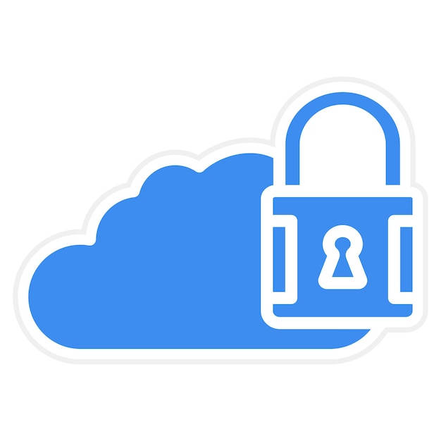Cloud Locked Icon Style