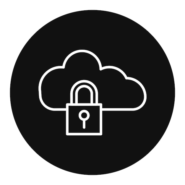 Cloud Locked Vector Illustration
