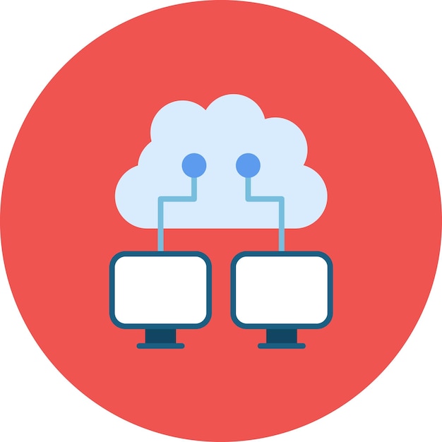 Cloud Network Flat Illustration