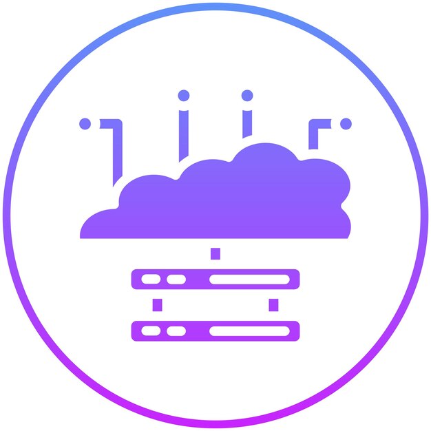 cloud network vector icon illustration of seo and web iconset