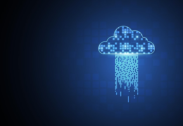 Cloud networking computing concept design Digital data transform download