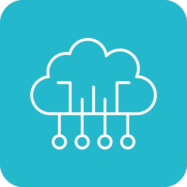 Cloud Networking icon vector image Can be used for Cloud Computing