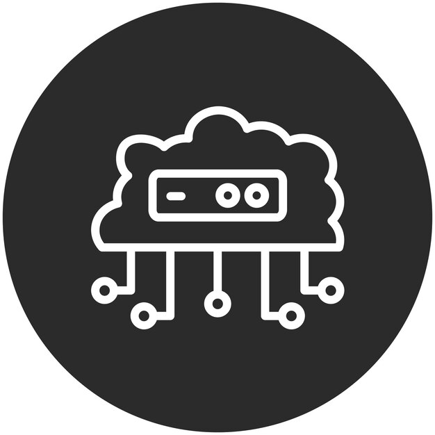 Cloud Networking vector icon illustration of Cloud Computing iconset