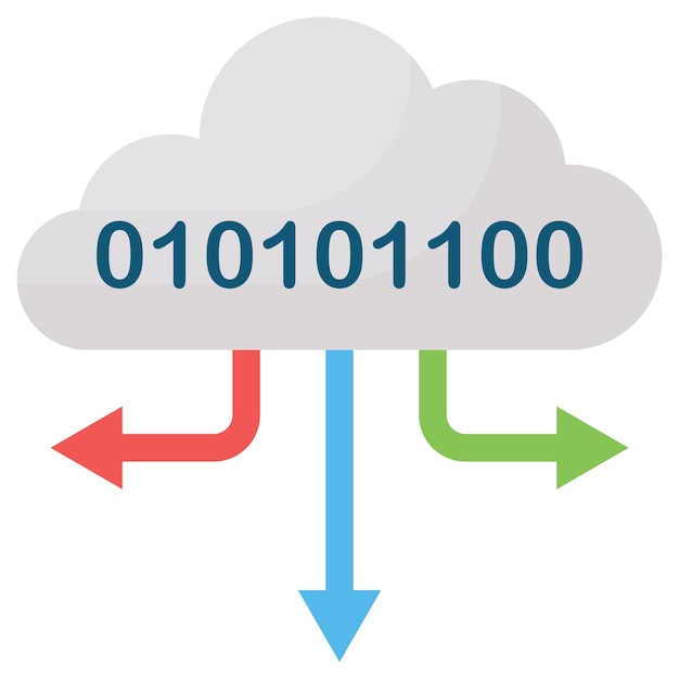 Cloud Program Encryption Concept Edge Computing Vector Design Software and web development symbol