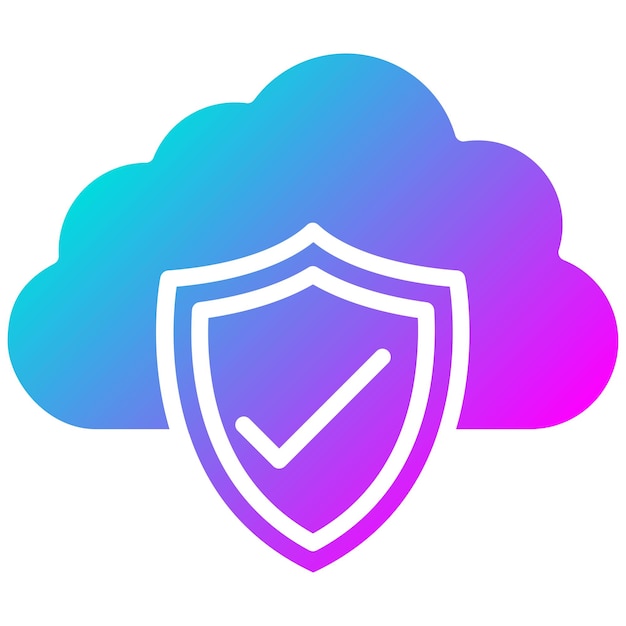 Cloud Protection Vector Illustration Style