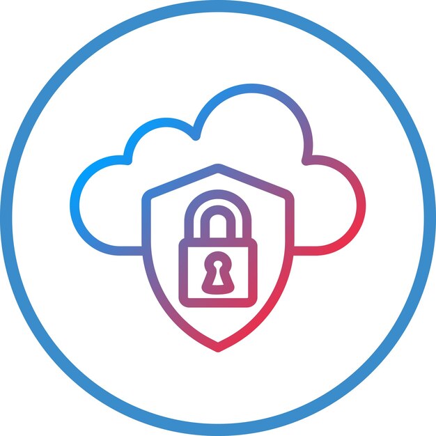 Cloud Security Icon Style