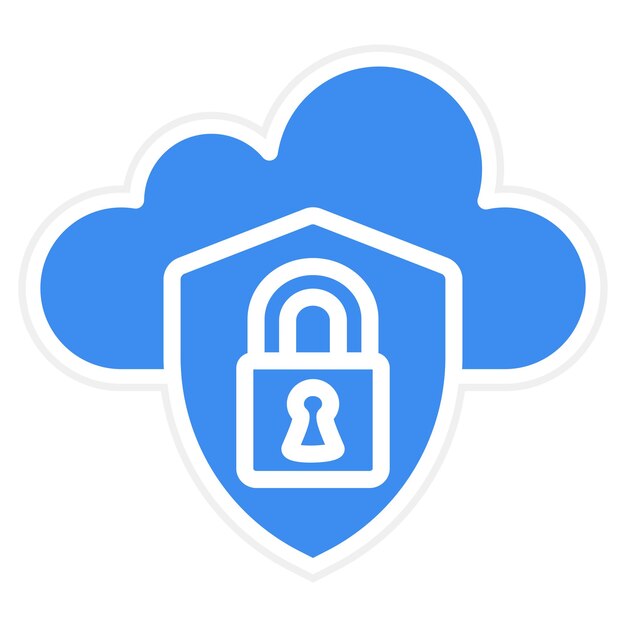 Cloud Security Icon Style