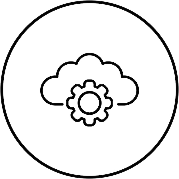 Cloud Settings vector icon Can be used for Online Marketing iconset