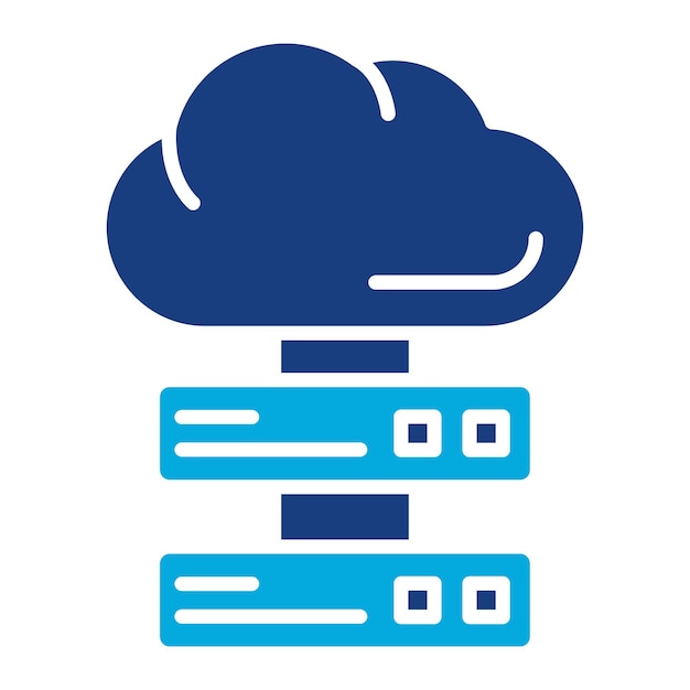 Cloud Storage Duotone Illustration