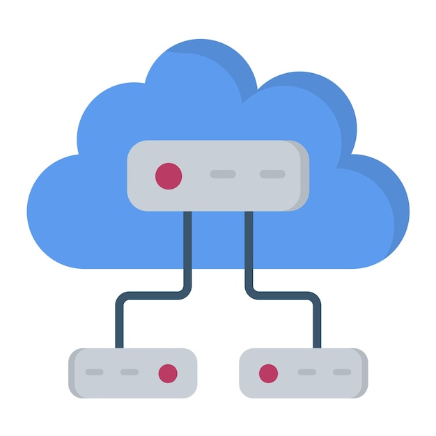 cloud storage flat illustration