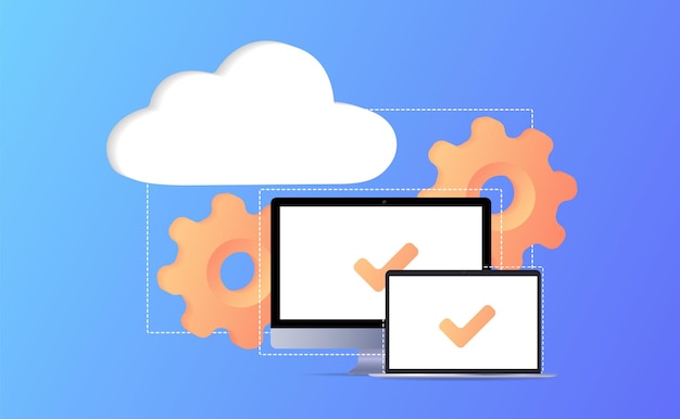 Cloud storage idea Online computing Internet database backup server Limited access control